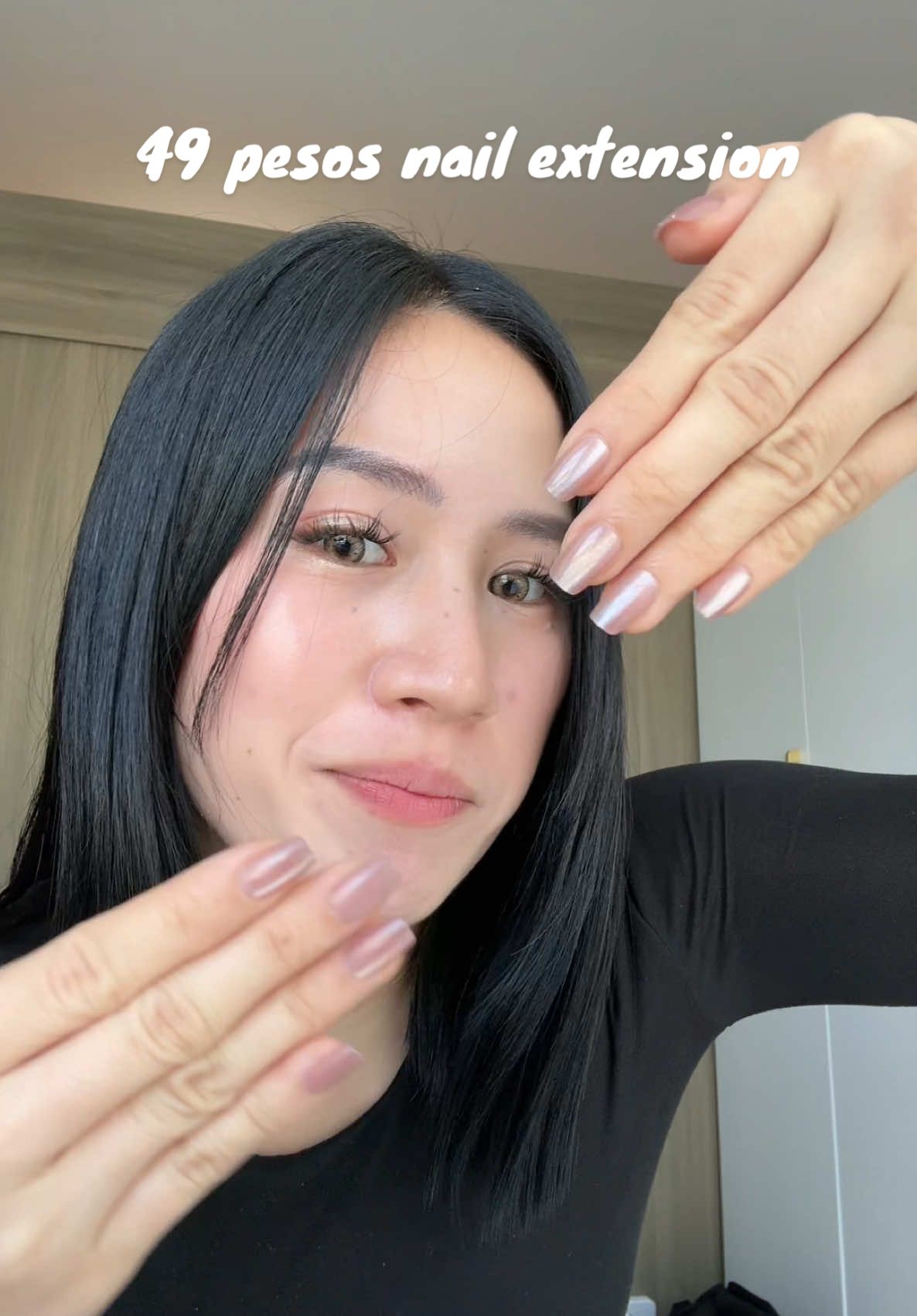 Replying to @IG: iamjajacastillo ✨🦋 GRABE TONG 49 PESOS  NAIL EXTENSION!!😱😱 #nailextension #nailextensiontutorial #nailextensions 