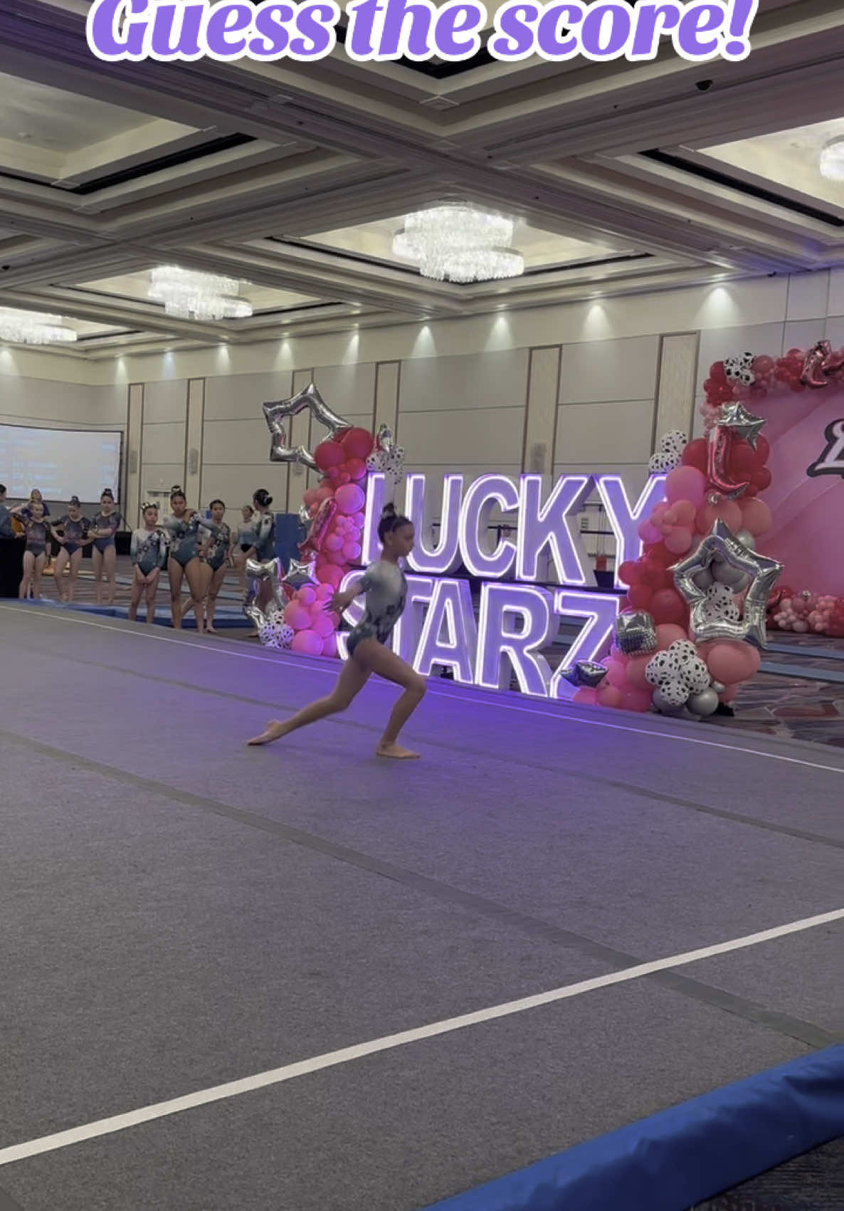 Guess the score! Level 7 floor routine with upgraded tumbling🤗 #gymnastics #gymnast #GymTok #guessthescore #tumbling #tumble #floorroutine #gymnasticscompetition 