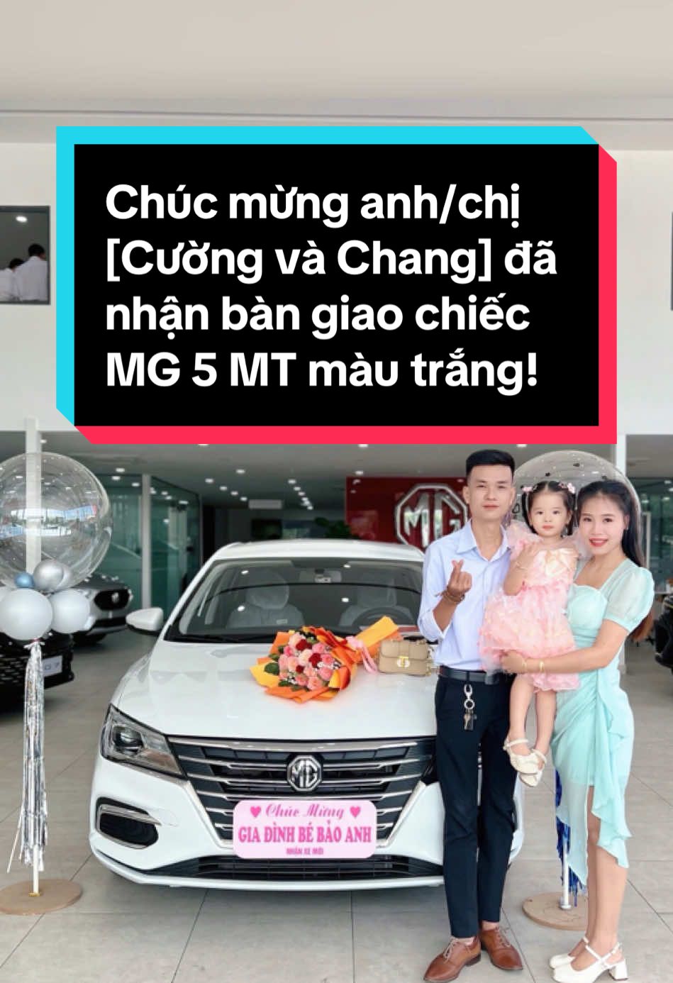 Chúc mừng anh/chị [Cường và Chang] đã nhận bàn giao chiếc MG 5 MT màu trắng! Chúc anh/chị vạn dặm bình an, lái xe an toàn và có những hành trình thật ý nghĩa. Cảm ơn anh/chị đã tin tưởng và lựa chọn MG. Hẹn gặp lại tại Lâm Đồng! #mg5 #xehayvn #oto 