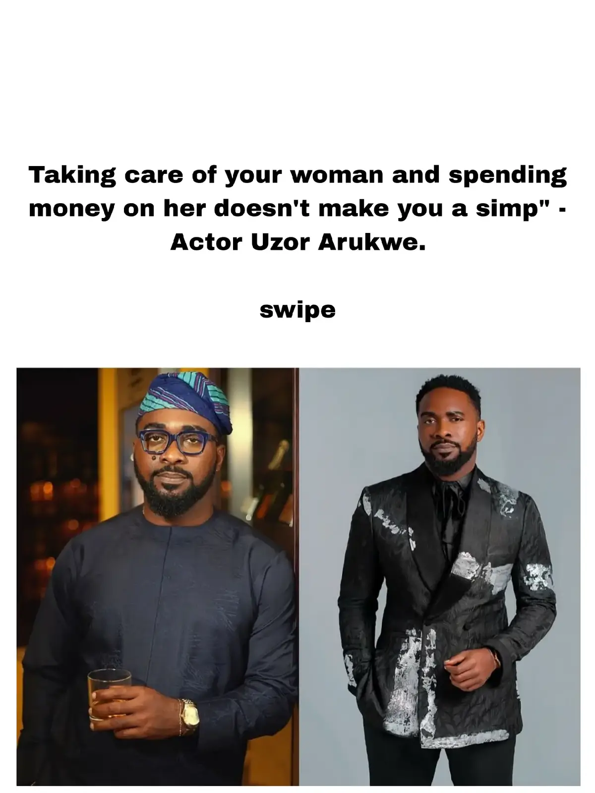 Taking care of your woman and spending money on her doesn't make you a simp