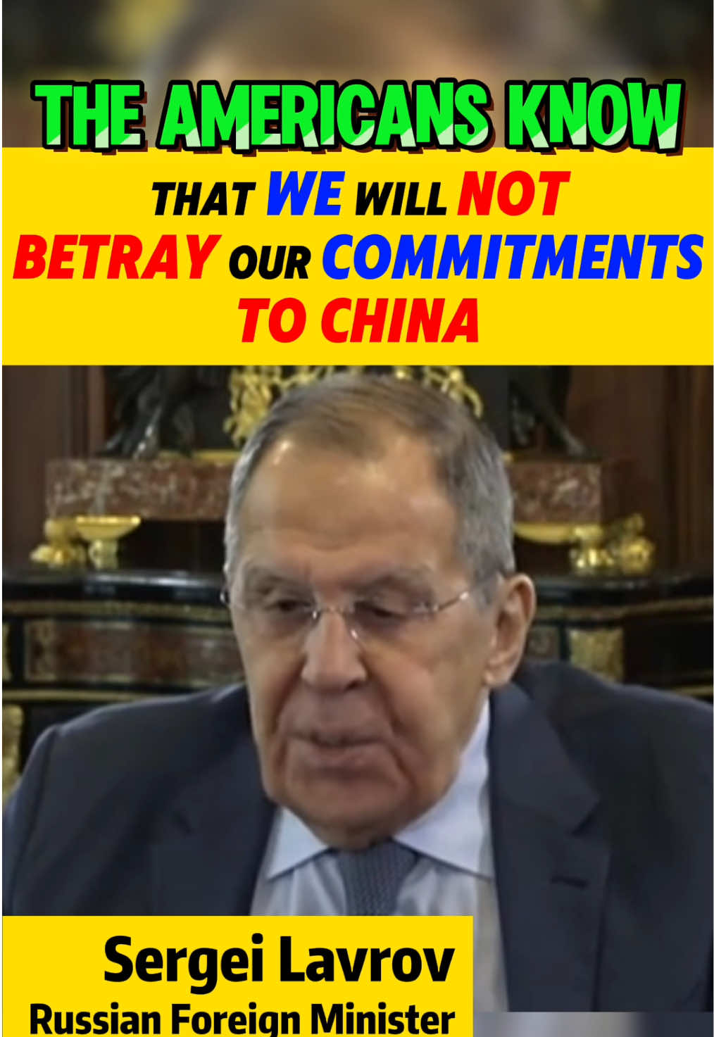 The Americans know that we will not betray our commitments to China #fyp #fypシ #china #chinatiktok #likechina #usa #russia #lavrov 