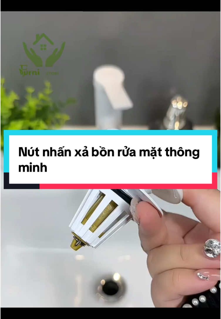 Nút nhấn xả bồn rửa mặt thông minh #giadung #giadungthongminh #giadungtienich #nutnhanxabonruamat 