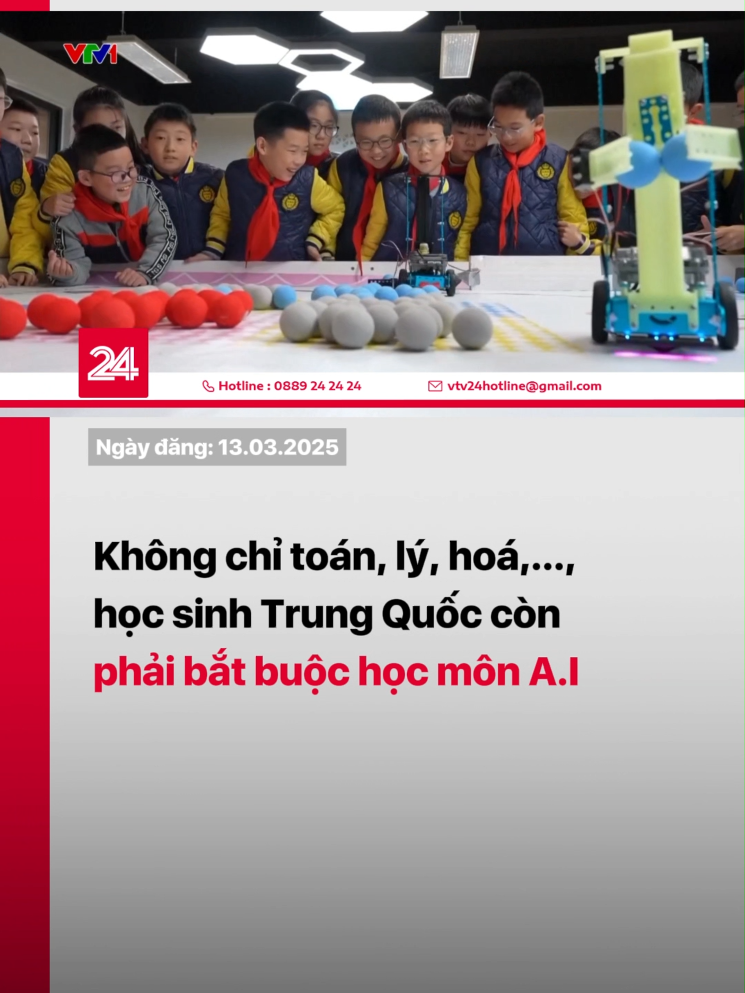 Các trường học Trung Quốc đưa nội dung giảng dạy về trí tuệ nhân tạo (AI) vào chương trình học bắt buộc dành cho học sinh tiểu học và trung học. #vtv24 #vtvdigital #tiktoknews #AI #trituenhantao #Trungquoc #hocsinh