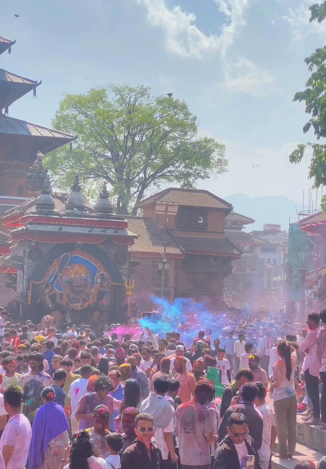 Holi at Basantapur #Nepal #holi #basantapur 