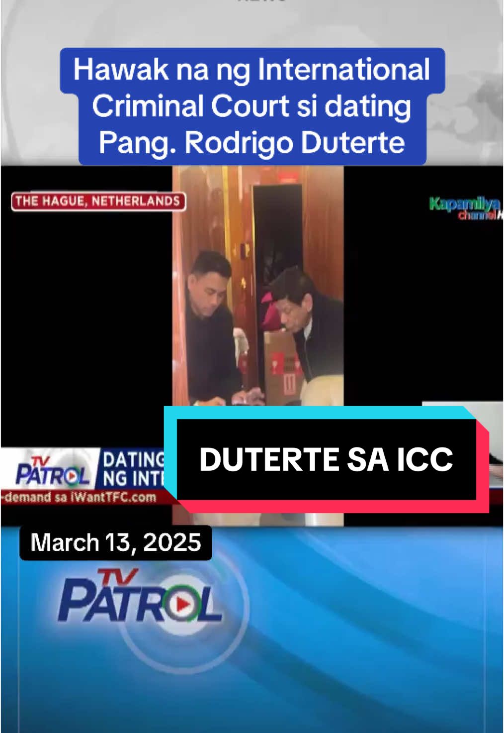 #tvpatrol #tvpatrolontiktok #abscbnnews #newsph #icc #hague #netherlands #duterte 