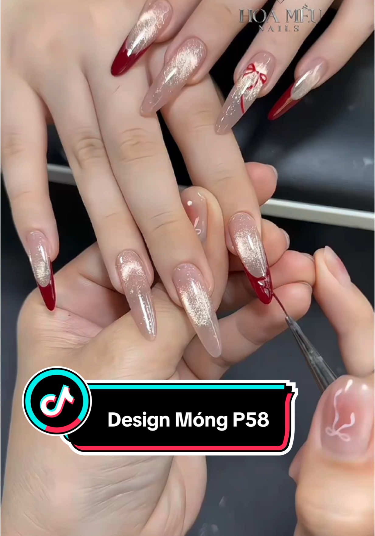 Design Móng P58. Màu mắt mèo xinh quá #nailthainguyen #hoameu @HOA MỀU 