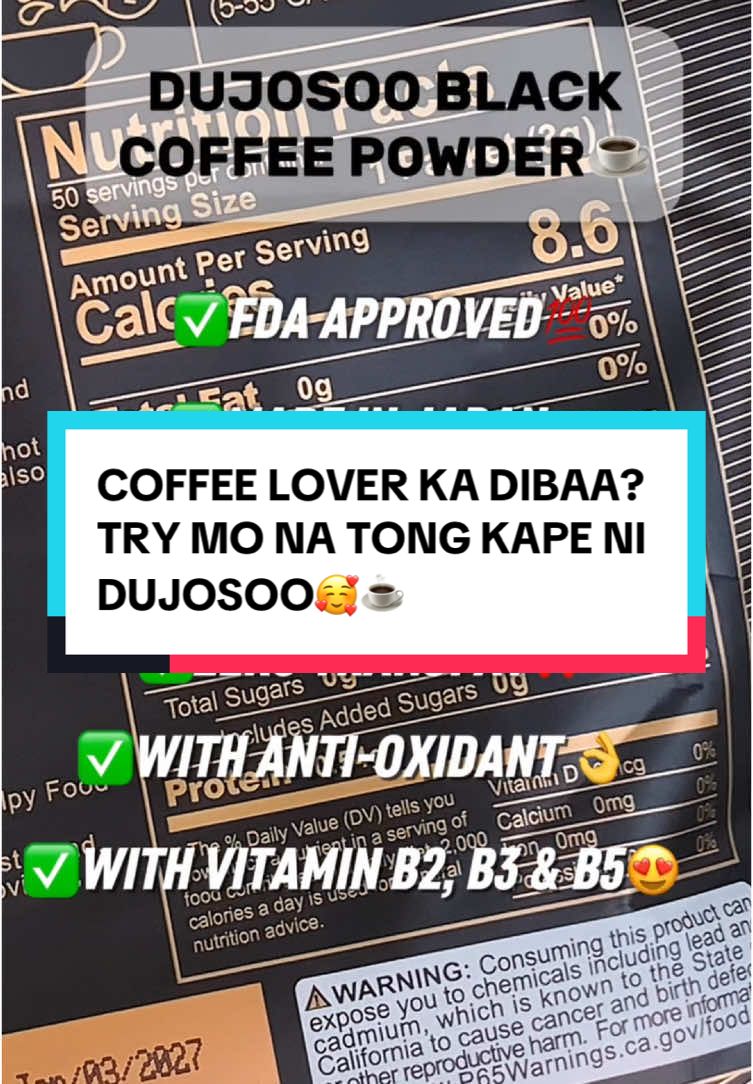 DUJOSOO BLACK COFFEE POWDER, LEGIT ANG SARAAAP☕️🥰 #dujosoocoffee #dujosoophilippines #blackcoffee #coffeelover 