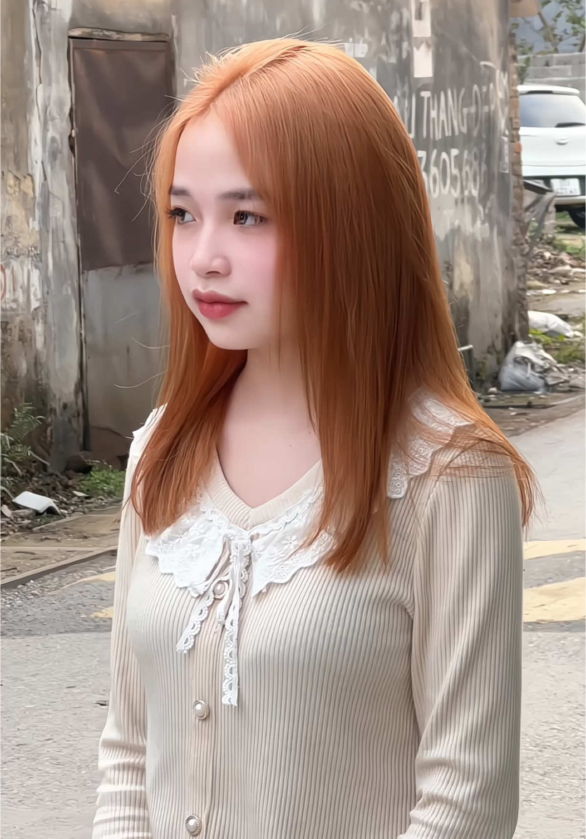 Orange milk color 🍊🍑 #tocdephiephoa #viral #xuhuong 