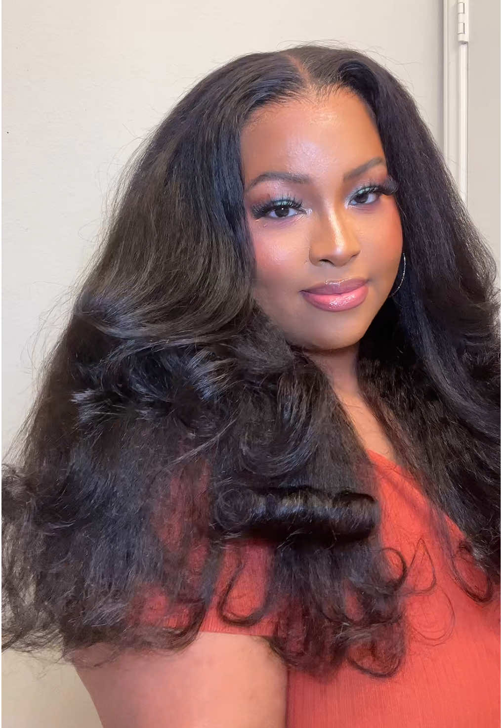 can you edit the caption as  Where are the girlies who love textured hair!? 😍 click the shop cart if you want the same @OQHAIR #90shairstyle #curlinghair #wigstyling #kinkystraightwig #gluelesswig #hdlace #naturalhair #naturalhairtexture #fyp 