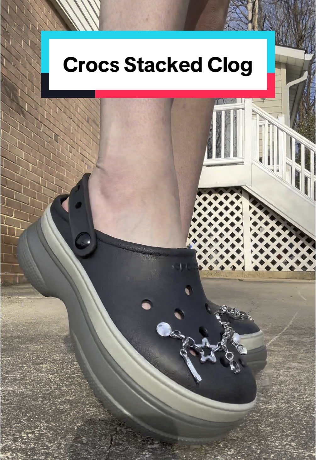 Crocs released a TikTok exclusive shoe… The Stacked Clog! Limited release, so get yours before they sell out! #crocs #crocsgang #crocs4life  #clog #clogs #slipon #sliponshoes #platform #platforms #springfashion #summerstyle #exclusive #limitedstock 