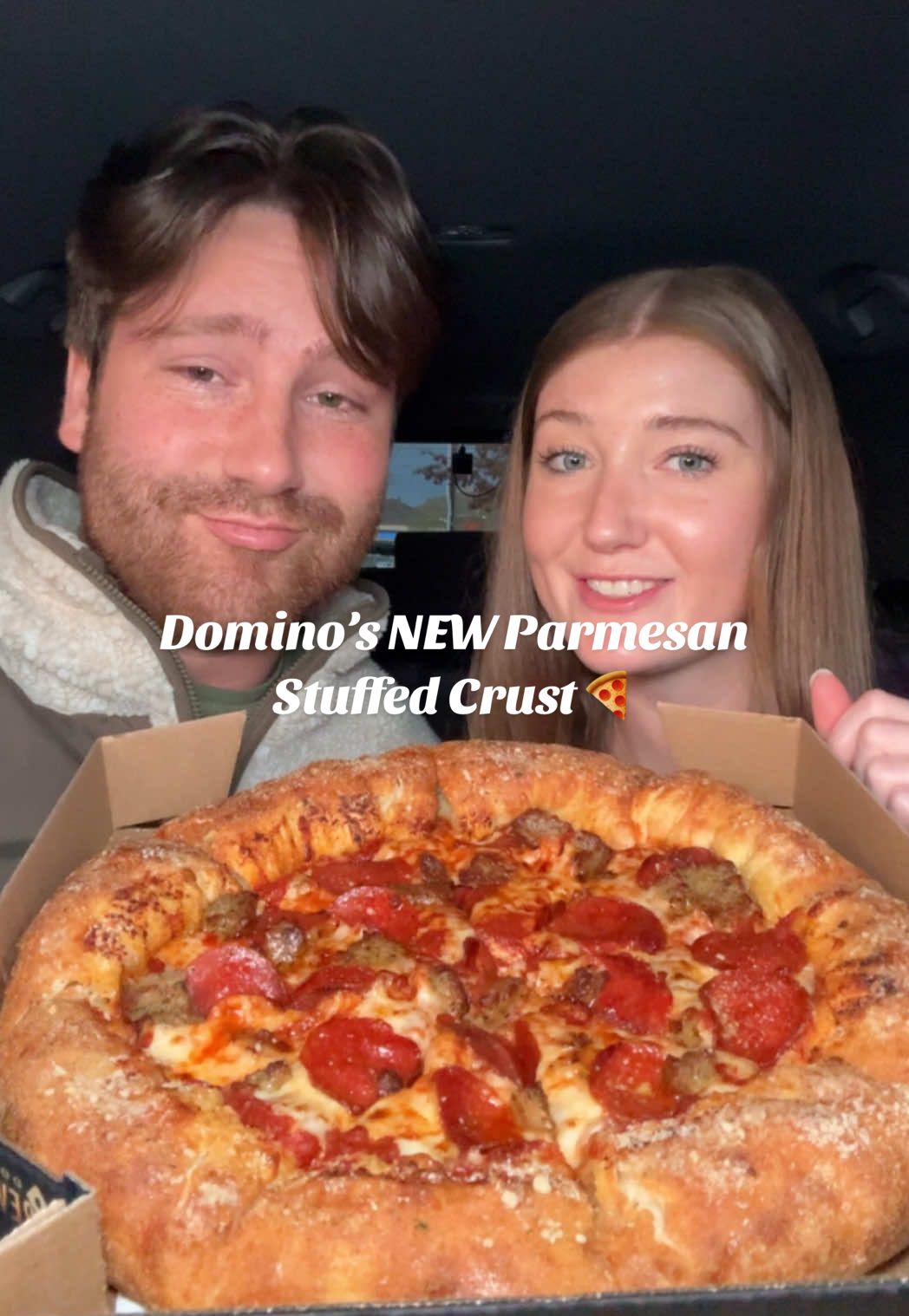 #ad Trying Domino's NEW Parmesan Stuffed Crust! 😍🍕 @Domino’s #dominos #dominospizza #parmesanstuffedcrust #stuffedcrust #pizza #hawaiianpizza #pizzalover #pizzatiktok #pizzareview #foodies #foodtiktok #foodreview 