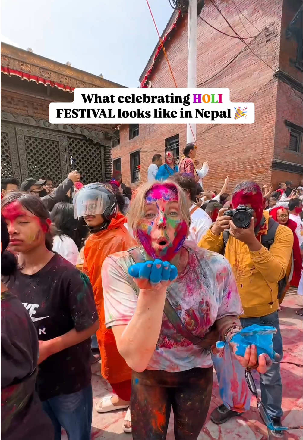 THIS IS HOLI FEST 2025 💜❤️ Our first Holi festival in Nepal was such an unforgettable memory! It was the most insane festival we have ever been to! A celebration that marks the arrival of spring and symbolises the triumph of good over evil!  HAPPY HOLI 🩷🩵💙🧡 #holifestival #festivalofcolours #nepal #nepaltravel #nepaldiaries #holi 