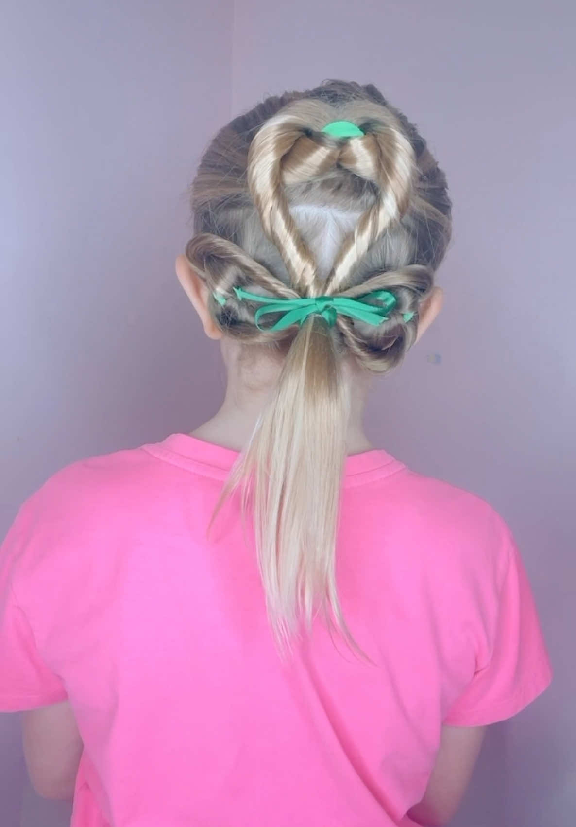 Shamrock for St. Patrick’s Day #hairtutorial #hairstyle #hairtok #hairtutorials 