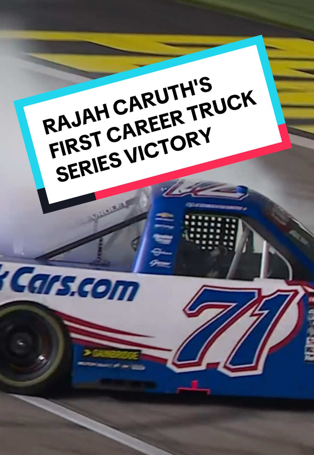 One thing about us is we love watching Rajah Caruth make history. #NASCAR #LasVegas