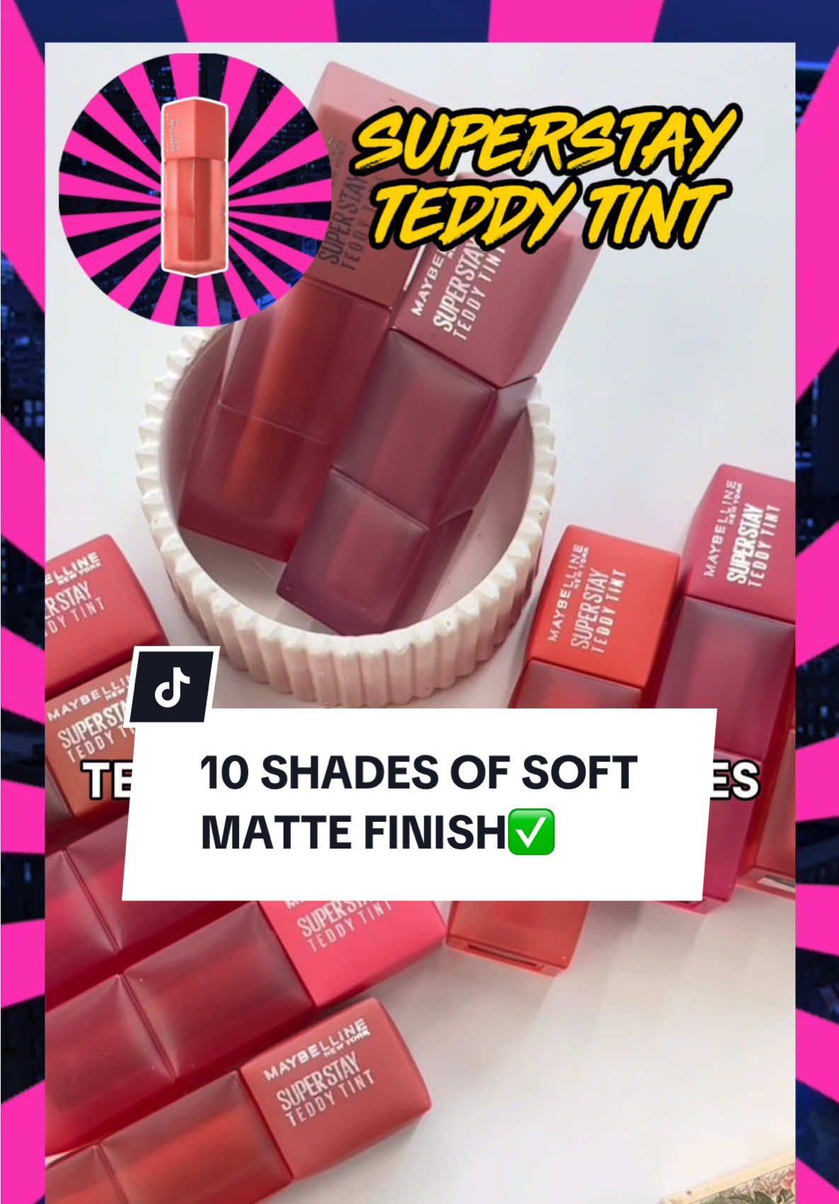 Teddy soft matte lips🧸 bisa kamu dapetin di keranjang🛒✨ 10 shadesnya cantik-cantik dan nyaman banget nih buat dipake daily 💯🤩 #WeAreMaybelline #80SuperstaySuperpowers 