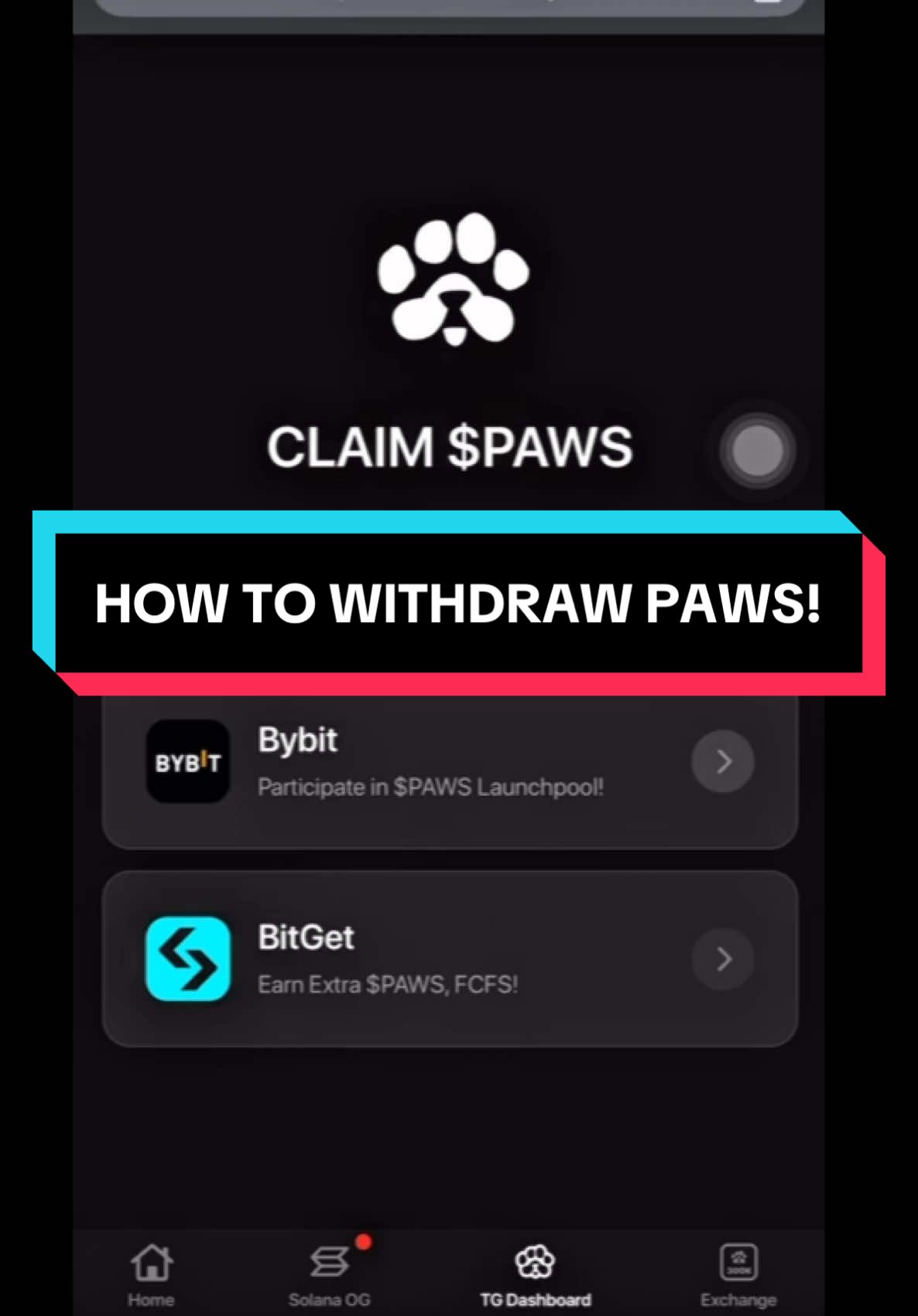 HOW TO WITHDRAW YOUR PAWS? #paws #codaxcrypto #airdrop #fyp #CapCut 