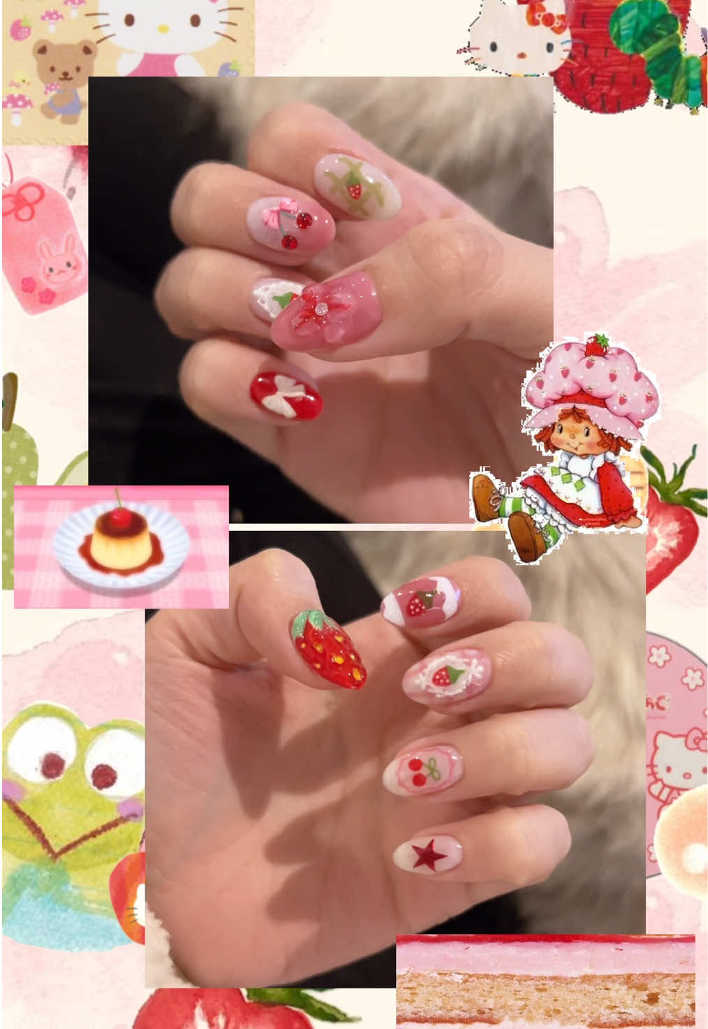 Hachi inspired nails 🍓 Vamos a hacermos las uñitas ⋆｡‧˚ʚ🍓ɞ˚‧｡⋆ @velenporella eres una artista 🫶🏻😭 . #fyp #fypシ゚ #parati #🍓 #nail #Vlog #cutecore #barcelona #kpop #kawaiiaesthetic #shoujogirl #pink #3dnailart #japanesenailart #hachiko #nana #aiyazawa #nanakomatsu #nanamanga 