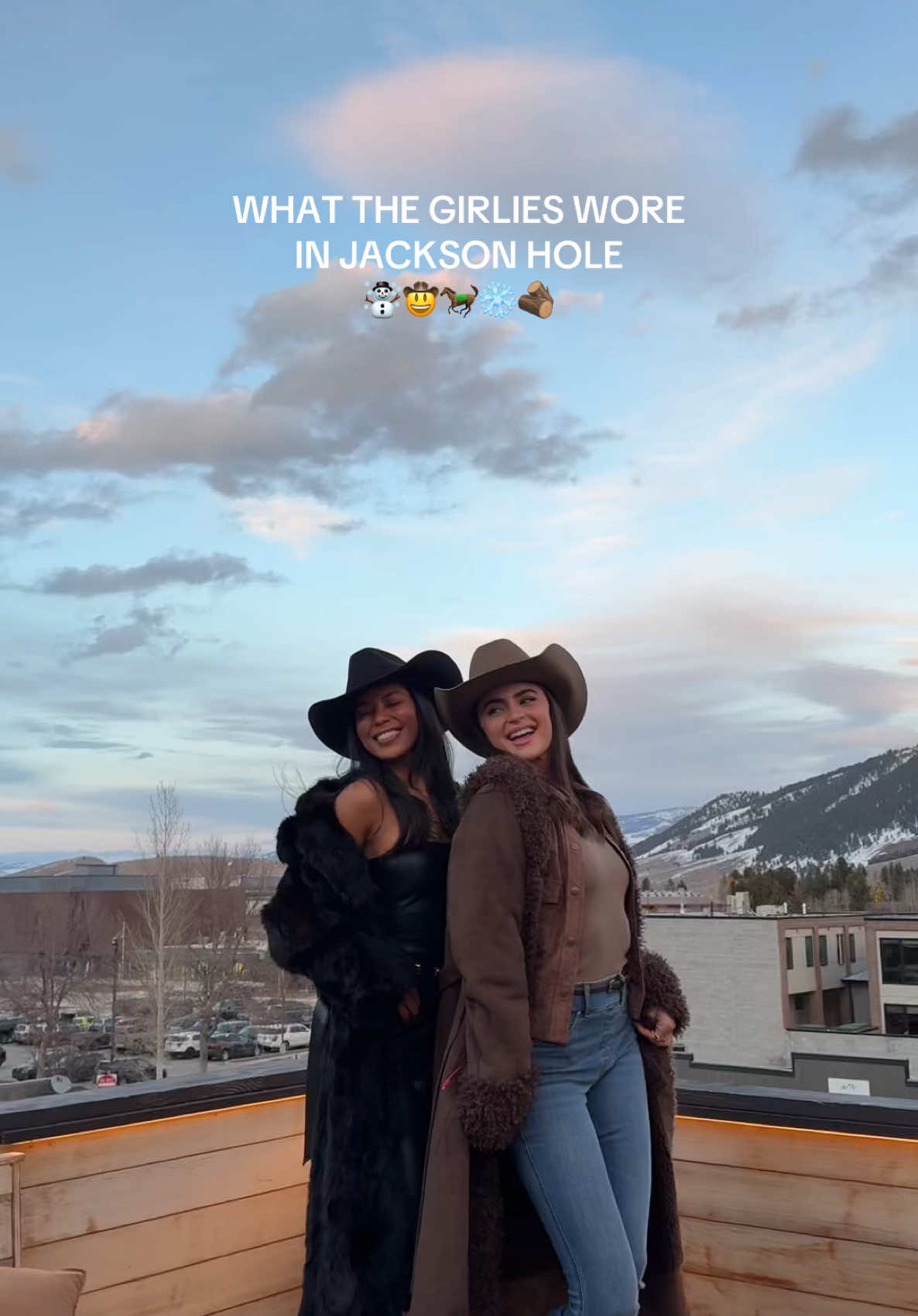 Cutie cowgirls!! 🤠🐎 @Kaki Kirk @Shania @rachael @Abby Baffoe @Bri Springs @Pia @kelly @Tabs @Charissa_Fawn @TRESemmé @Jade Beguelin #jacksonhole #westernwear #cowgirl #westernnight #OOTD 