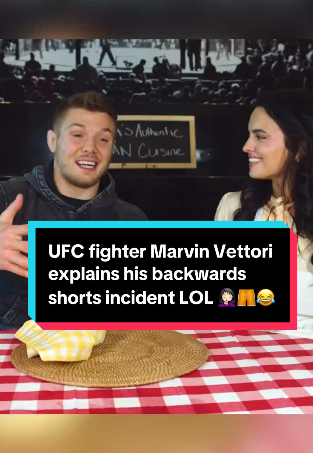 UFC fighter Marvin Vettori explains his backwards shorts incident LOL #UFC #marvinvettori #italian #italy #poatan #chama #mma #ninadrama #kickboxing #boxing #muaythai #muaythaifighter #muaythaifighter #taekwondo #jiujitsu #brazilianjiujitsu #jiujitsugrappling #jiujitsulifestyle #wrestling #wrestlingtiktok #wrestlingtok #fit #Fitness #grappling #karate #italia 