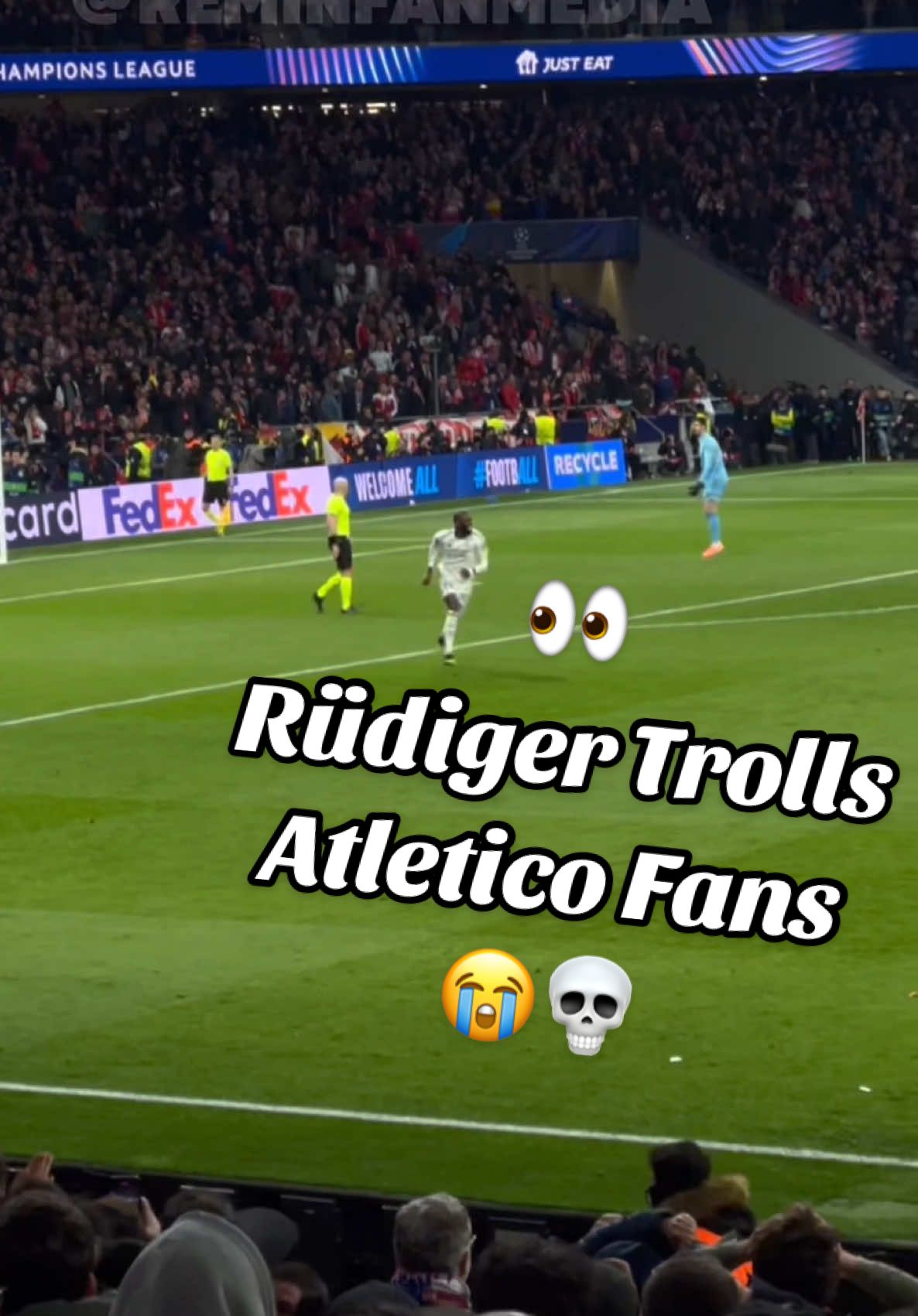 😂Nuestro Loco🤪❤️ #realmadrid #atleticodemadrid #ucl #championsleague #football #rudiger #fyp 