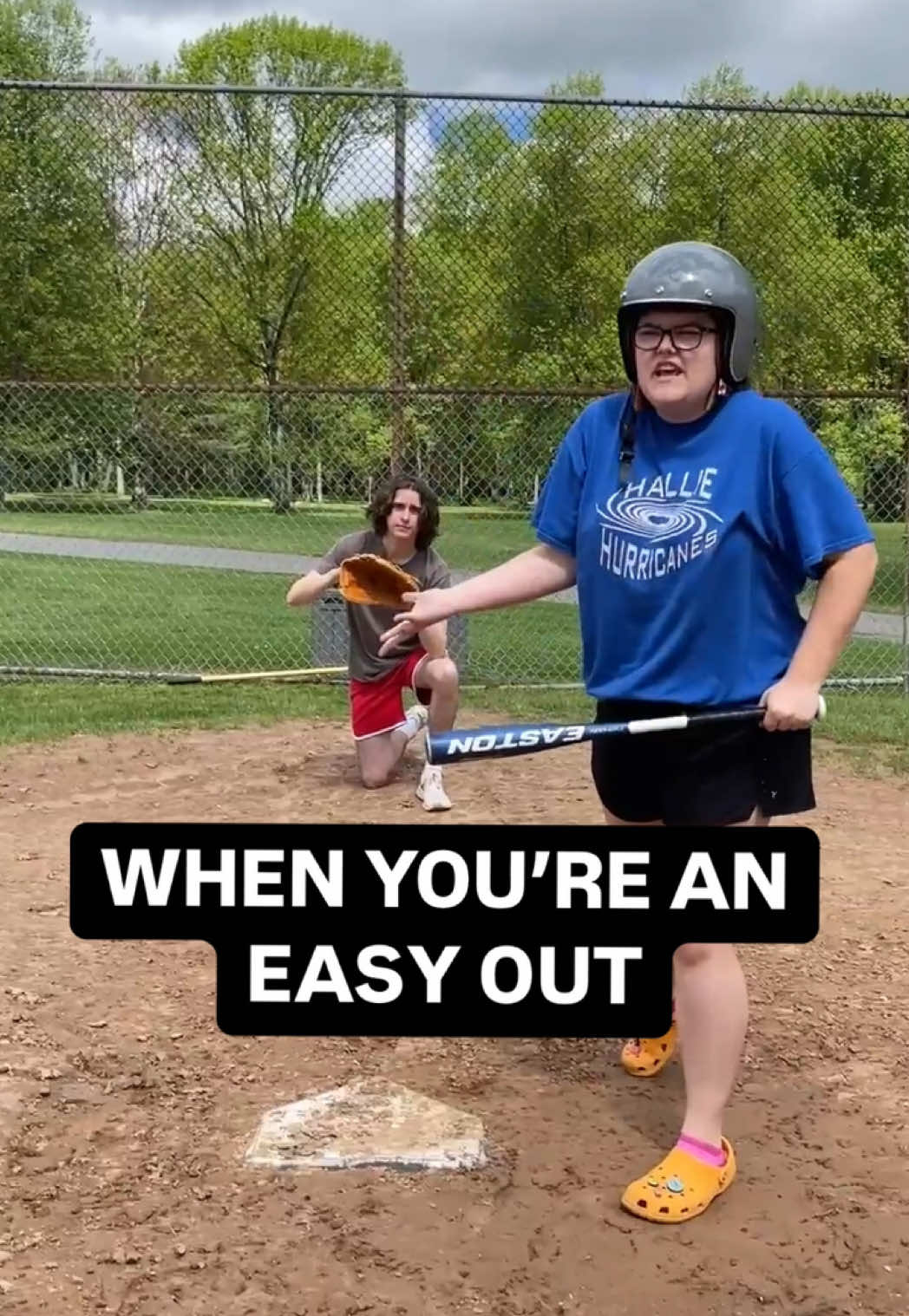 she hit a line drive after this i swear #collegelife #sports #softball #strike 