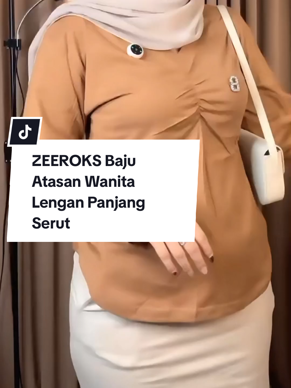 ZEEROKS Baju Atasan Wanita Lengan Panjang Serut Tengah La Favela Bahan Cotton Combed Kaos Cewek #atasanwanita  #kaos  #bajuwanita  #fypシ゚viral 