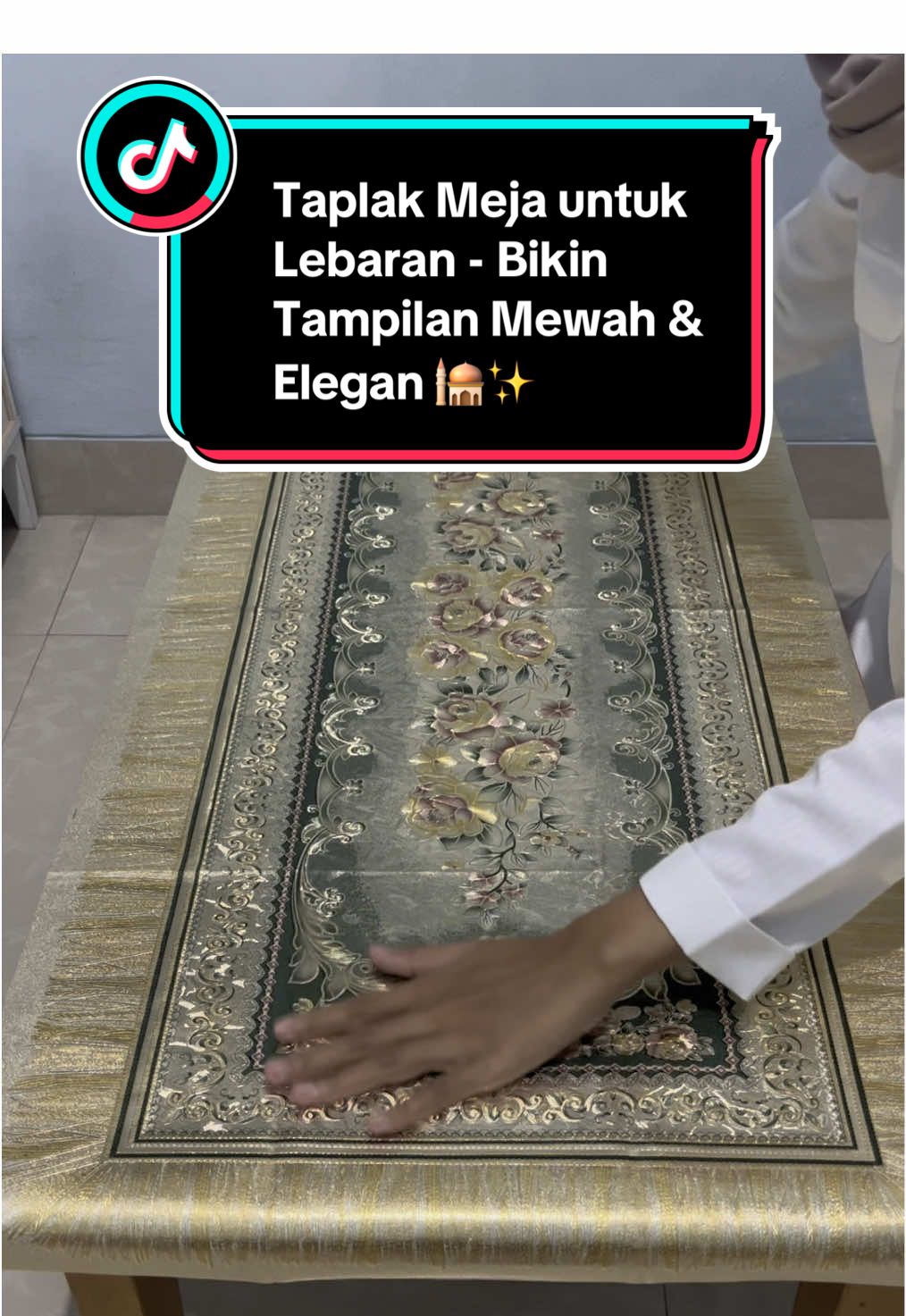 Taplak meja ini cocok banget buat lebaran, selain harganya murah bakal bikin tampilan meja kamu mewah dan elegan di hari raya #taplakmeja #taplakmejamurah #taplakmejaantiair 