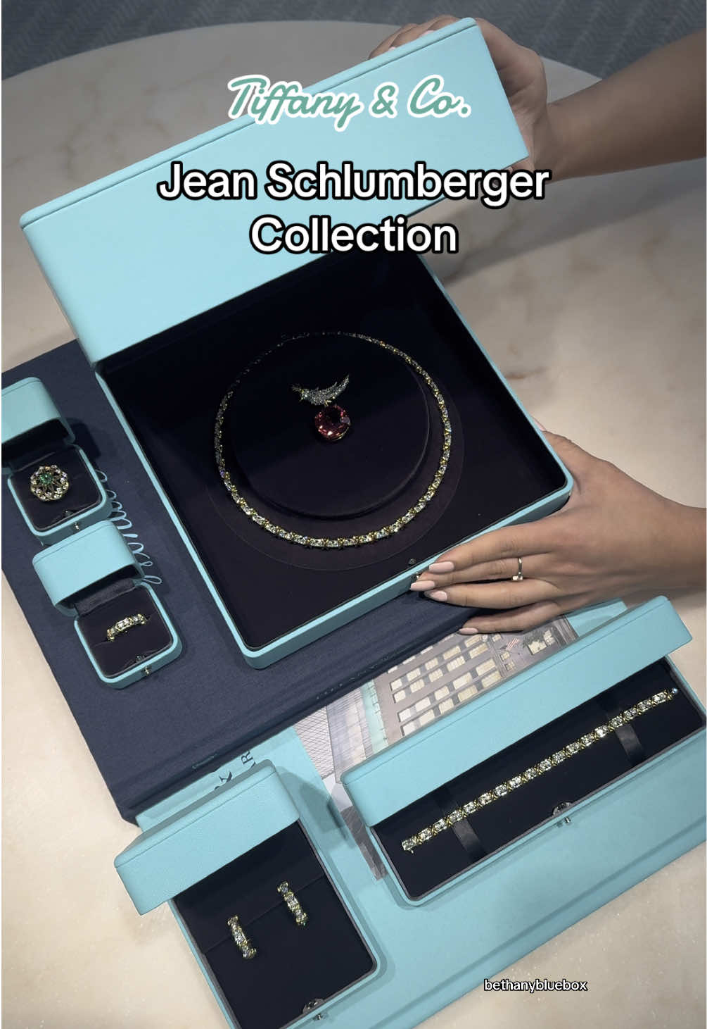 Tiffany and Company takes flight with the emblematic designs of Jean Schlumberger 🕊️ Jewelry Mentioned: - 36 Stone Bracelet  - 20 Stone Hoop Earrings  - 16 Stone Ring   - 92 Stone Necklace - Tsavorite Panier Ring - Rubellite Bird on the Rock Broach   Shop with me on Instagram: bethanybluebox #JewelryCollection #tiffanyandco #tiffanyhighjewelry #tiffanybluebook #tiffanyschlumberger #jeanschlumberger #tiffanyring #tiffanyjewelry 