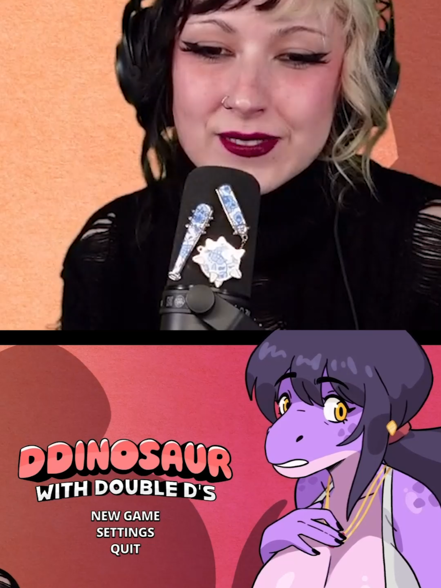 A DINO WITH HUGE BAZOINKY DOINKYS MADE ME CRY 🥺 DDINOSAUR WITH DOUBLE D'S #reaction #funnygame #emotional #helloneptune #datingsim 