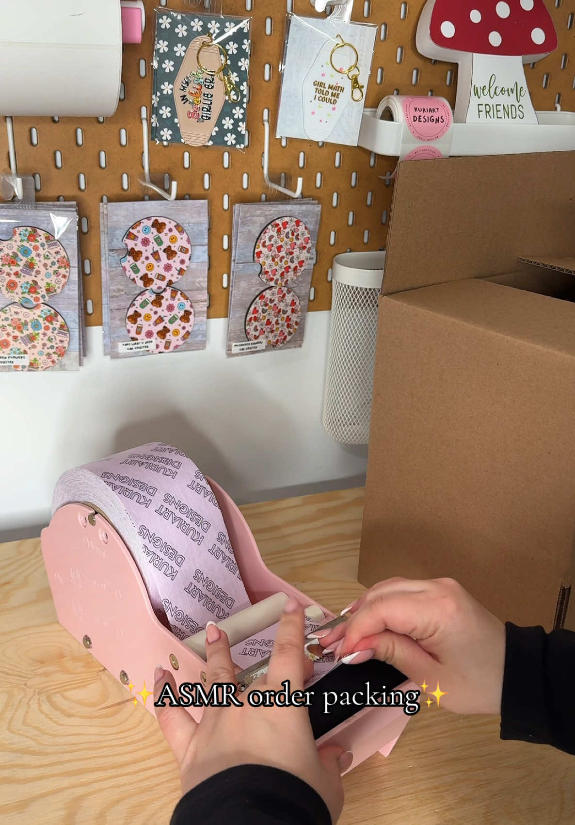 Pack an order with me 🍄 #asmrorderpacking #packanorderwithme #asmrpackaging #packingorders #packanorderwithmeasmr #packingasmr #asmrpackingorders #cutecoffeeglass 