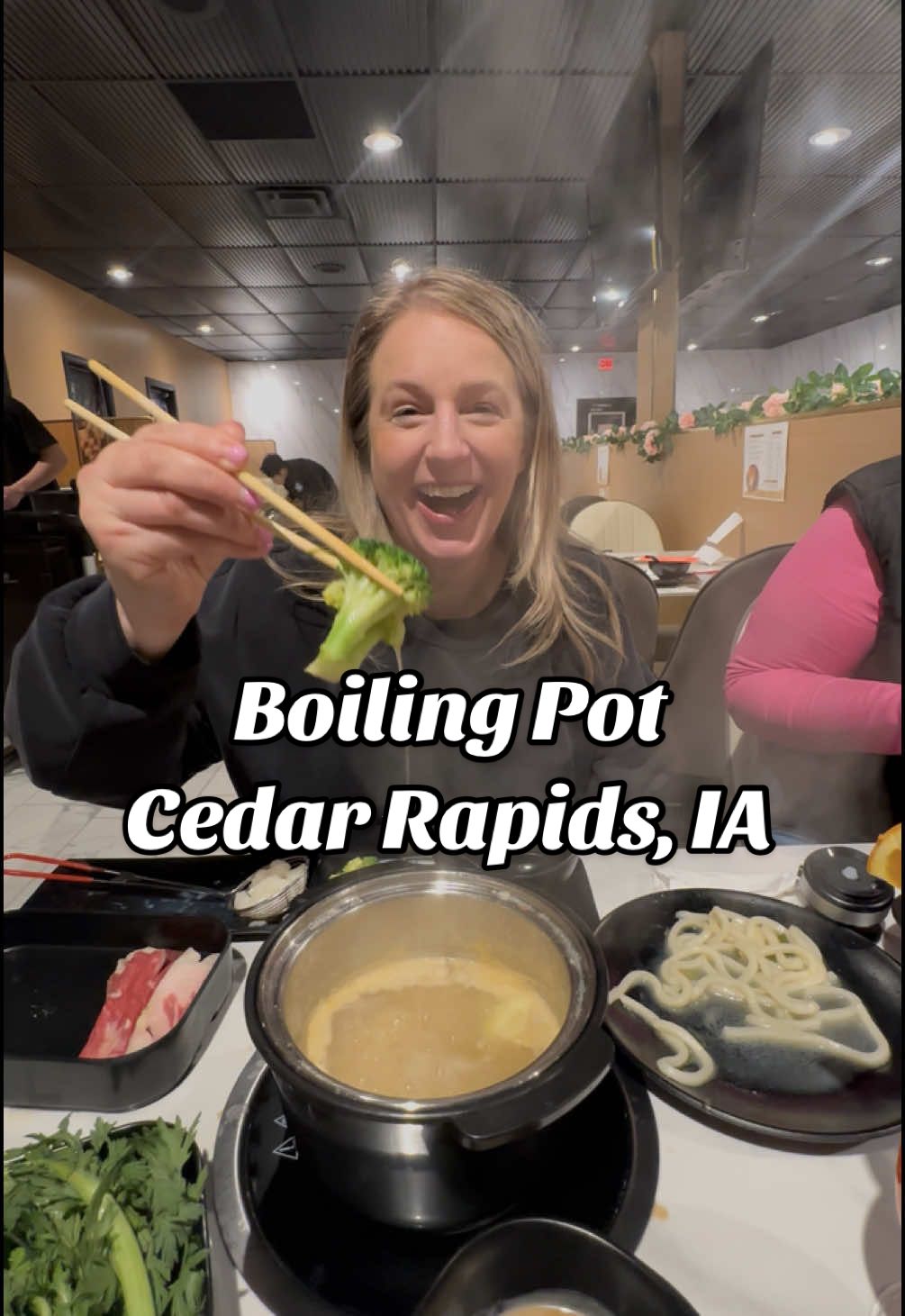 The Boiling Pot, New restaurant in Cedar Rapids, IA will have their grand opening soon.  Worth checking out, it was an awesome experience.  My first time at a hot pot, I really enjoyed the Tom Yum with brisket and bay scallops and udon!  #boilingpot #cedarrapids  #iowa #northliberty #coralville #marion #RestaurantReview #hotpot #asianfood 