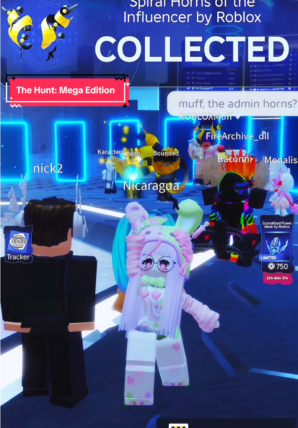 Encuentra a un Video Star, Desarrollador o un Administrador para poder reclamarlos. | #thehuntmegaedition #roblox #robloxgame #items #accesoriosroblox #event #fypシ #paratiiiiiiiiiiiiiiiiiiiiiiiiiiiiiii 