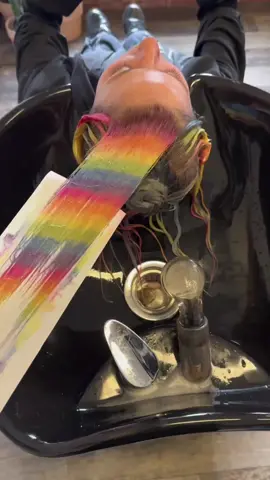 This rainbow blend is everything 🌈 @Loft Studio using @evo hair Fab Pro Staino for this creation ✨ #rainbowhair #hairtransformation #evohair #hairtok 