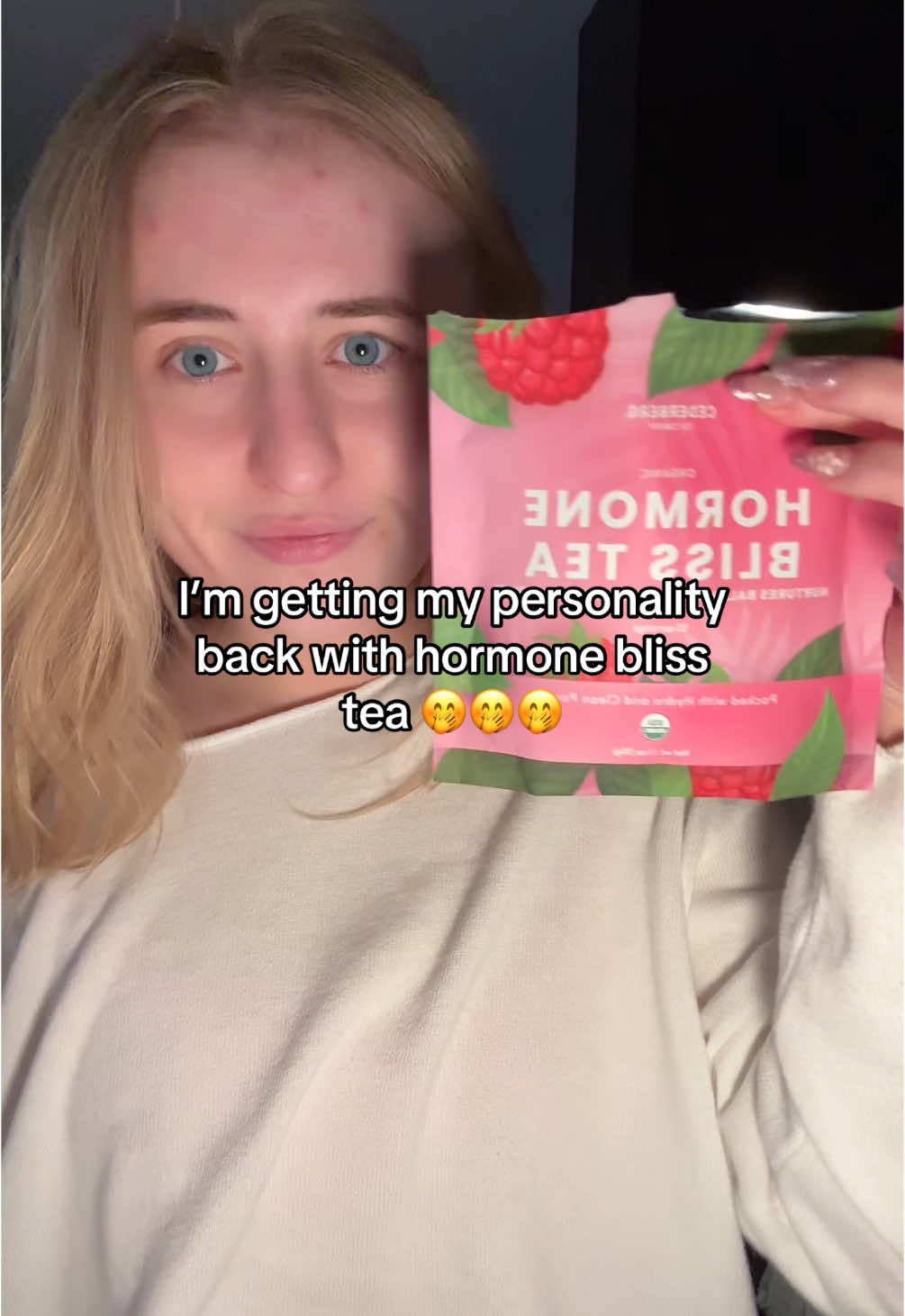 turns out it was just some silly little hormones!🤭  #hormoneblisstea #rasberrytea #tea #pms #menstrualtea #hormonal 