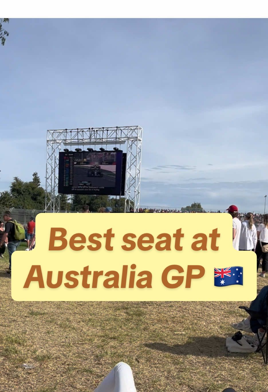 Best seat in the house at 🇦🇺🏎️ #australiagp #australiangrandprix #australiangp #melbourneaustralia #f1 #f1tiktok #f1singaporefans #formulaone #melbournegp