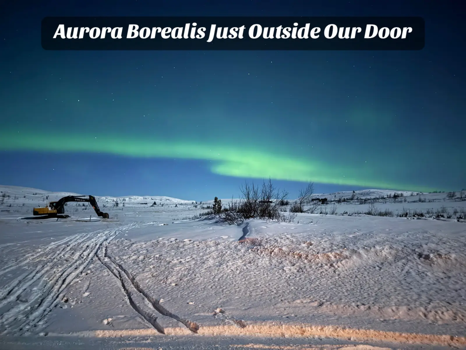 Walked outside our cabin door to see this beautiful gift from mother nature. #AuroraBorealis #Norway #Winter #MotherNature