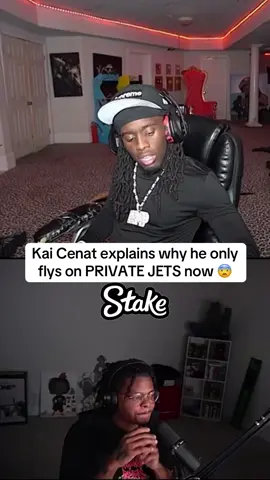 Kai Cenat explains why he only  flys on PRIVATE JETS now 😨 #kaicenat #commercialflights 