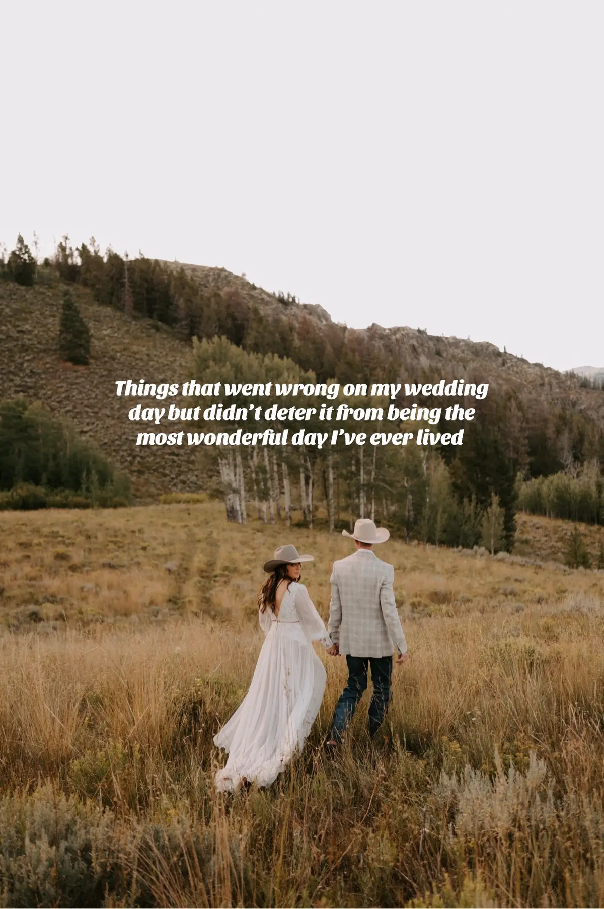 Nothing every goes 100%, but still turns out more perfect than you can imagine ♥️ #westernwedding #coloradowedding 