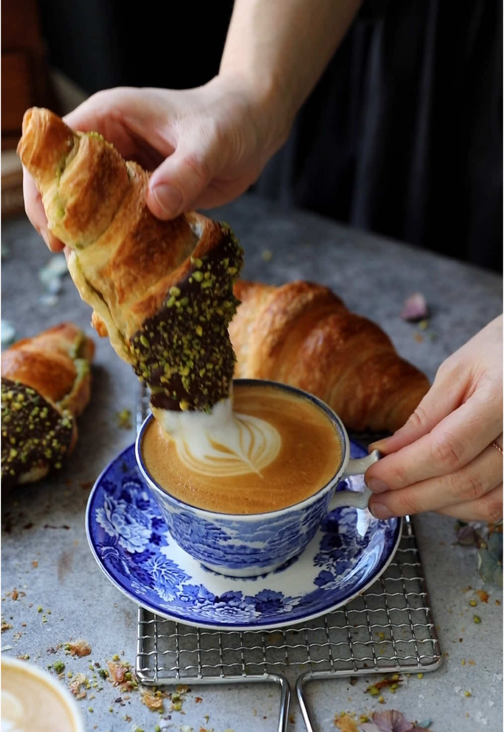 Homemade Pistachio Cream Croissants❤️