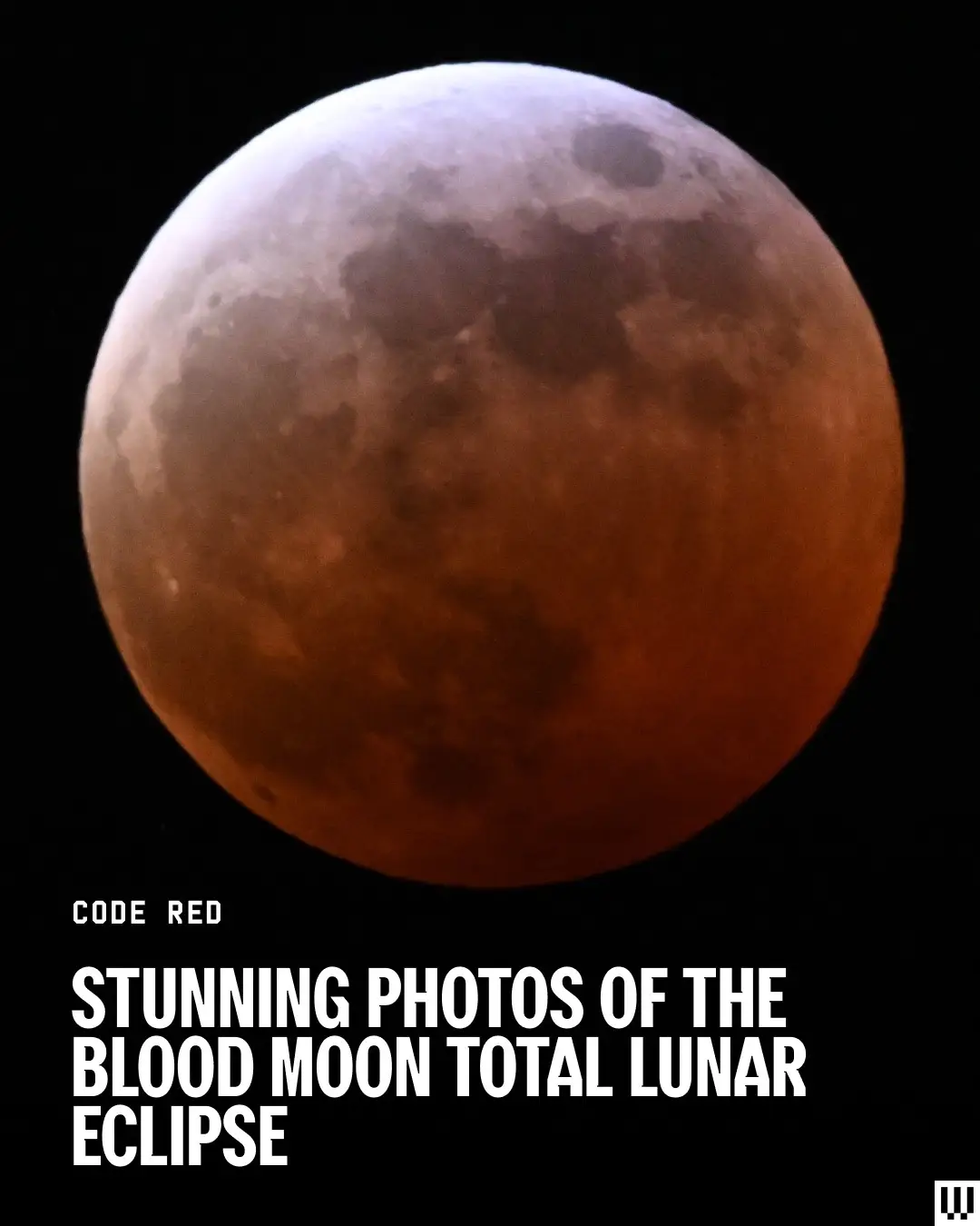 The moon appears red, forming a so-called blood moon, during a lunar eclipse because of how the sun’s light interacts with Earth’s atmosphere. Visible sunlight appears white, but it is actually made up of a combination of lights of different colors, which can be refracted or scattered depending on how much of the atmosphere they have to travel through. It is for this reason that the sky appears blue when the sun is high in the sky but is often red at sunset, when the sun is low and its light is traveling longer distances through the atmosphere. When sunlight hits Earth’s atmosphere during a lunar eclipse, light frequencies toward the blue end of the visible spectrum are scattered outward, away from Earth’s umbra, but those with longer wavelengths, toward the red part of the spectrum, are bent inward and cast onto the moon. Cover image photo taken from Palm Springs, California. 📷: Getty