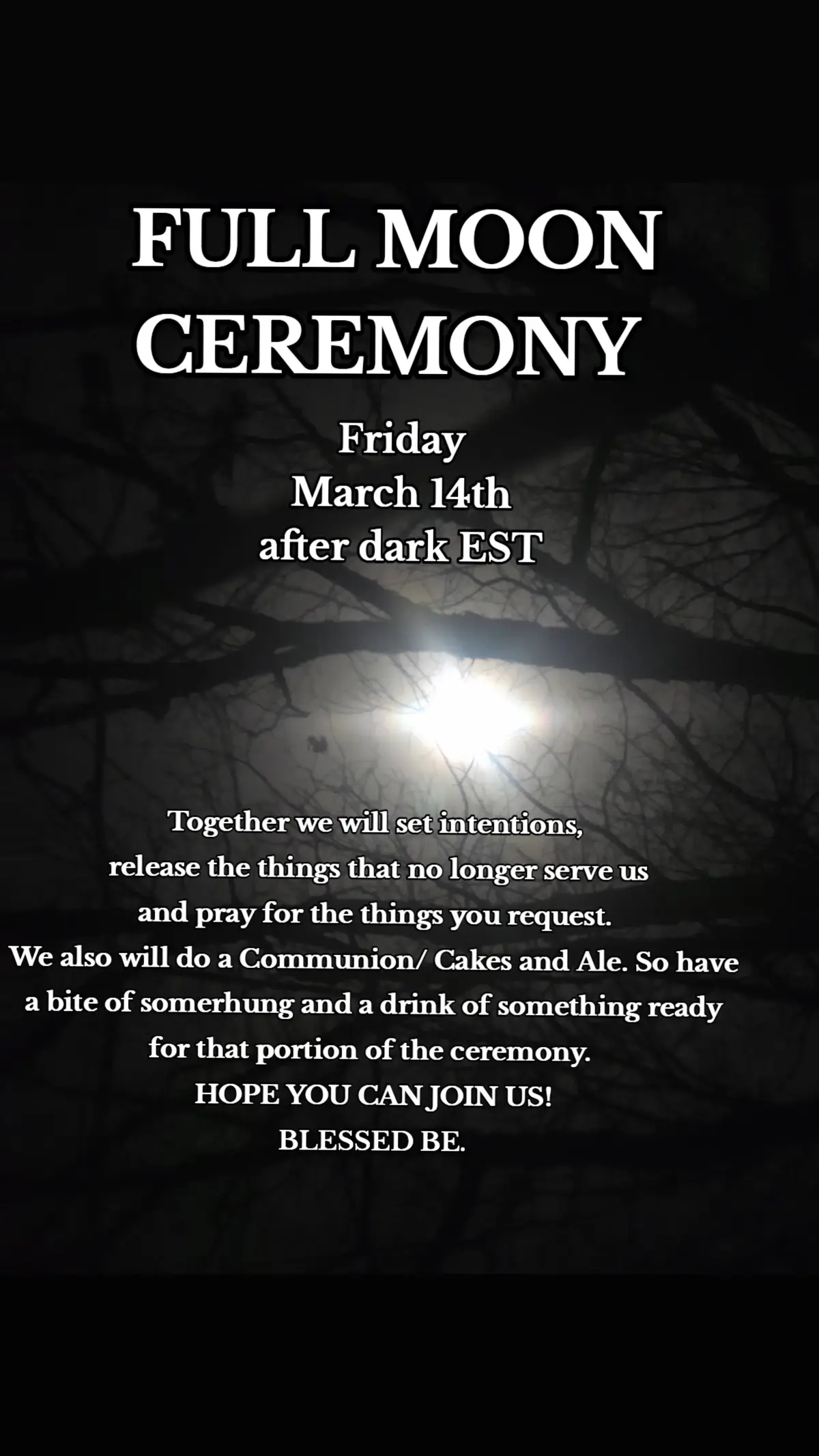 #sunshineanddarkness #fullmoon #fyp #witchtok  #pagan_christian_nation #christconsciousness  #fullmoonritual #fullmoonceremony #live #release #cutchords #releasewhatnolongerservesyou #prayer #barrelfire #Darkness #sunshine☀️ #ceremony #ONELOVE #joinus #cakesandale #communion #coexist #BlessedBe 