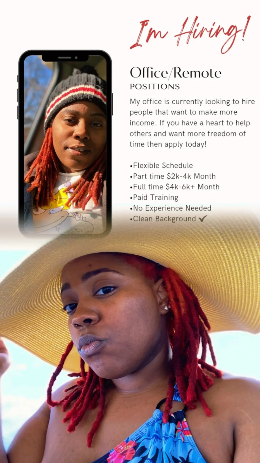 Remote positions available immediately!   Our finance office is looking for people who have high character and a heart to serve others. We have work from home income options.   1. SPARE TIME: This is a commitment of working 4 to 8 hours   2. PART TIME: This is a commitment of working 8 to 25 hours 3.  3. FULL TIME: This is a commitment of working full time.  Hours are negotiable. No experience needed, just a clean background.  We provide all the training and licensing.  🚨 You can text 