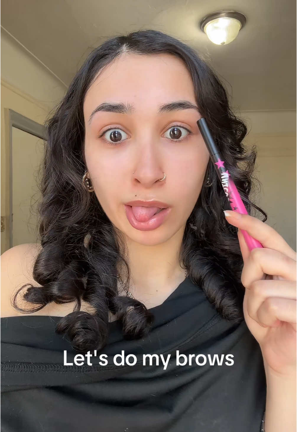 Perfect for the girls who barely wear makeup🫶🏻 #fyp #brows #eyebrows #makeup #fy #curls #nyc #TikTokShop 