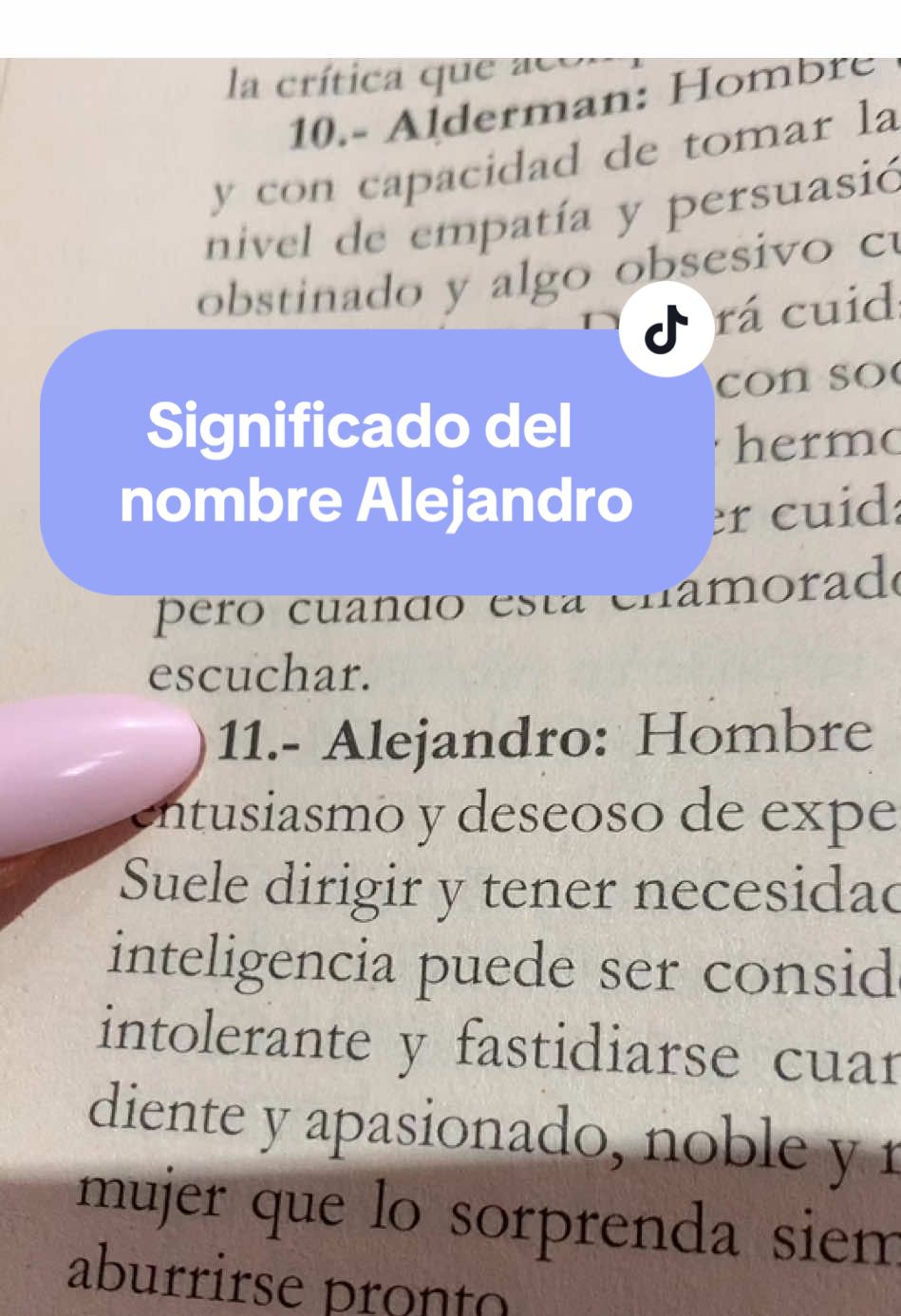 Respuesta a @user4675624006614 Significado del nombre Alejandro  #interpretación #letras #nombres #significado #fyp #parati #nombresdemujeres  #letras #apellidos #nombresdehombres #libro #lamagiadetunombre 