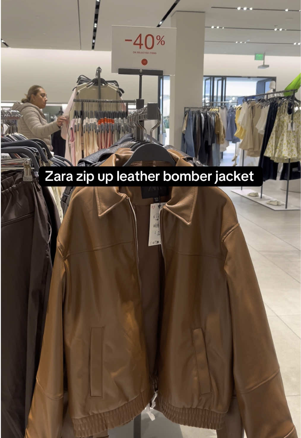 Came for one thing! Zara zip up leather jacket!! 10/10  @ZARA #zarahaul #zaraoutfit #zarafinds #bomberjacket #zarajacket #leatherjacket #zarafashion #styletips #styleinspo #fashionhacks #fashionfinds #styling #styles #springfashion  ##creatorsearchinsights