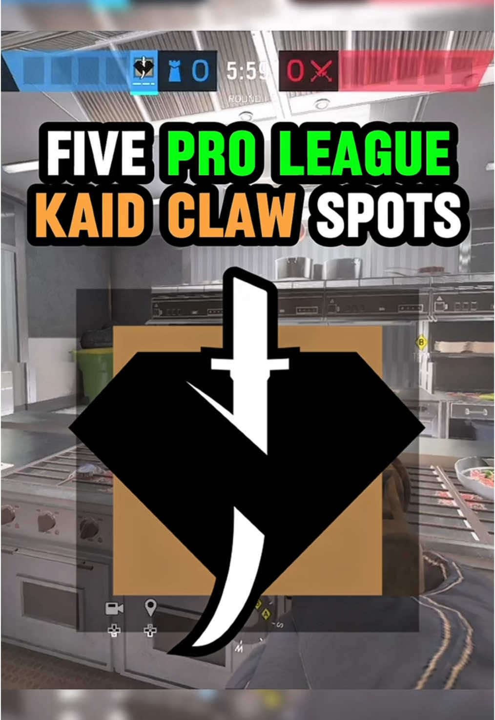 Five Kaid claw spots #rainbowsixsiege #siegeclips #r6clips 