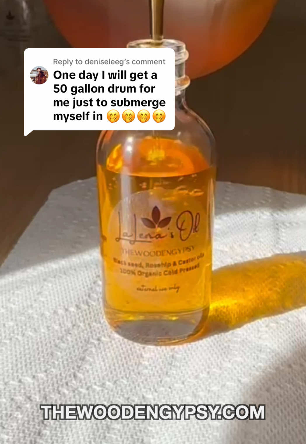 Replying to @deniseleeg 🤗 | LaLena’s Oil by thewoodengypsy | #thewoodengypsy #lalenasoil #SmallBusiness #familybusiness #bodyoil #dermatitis 