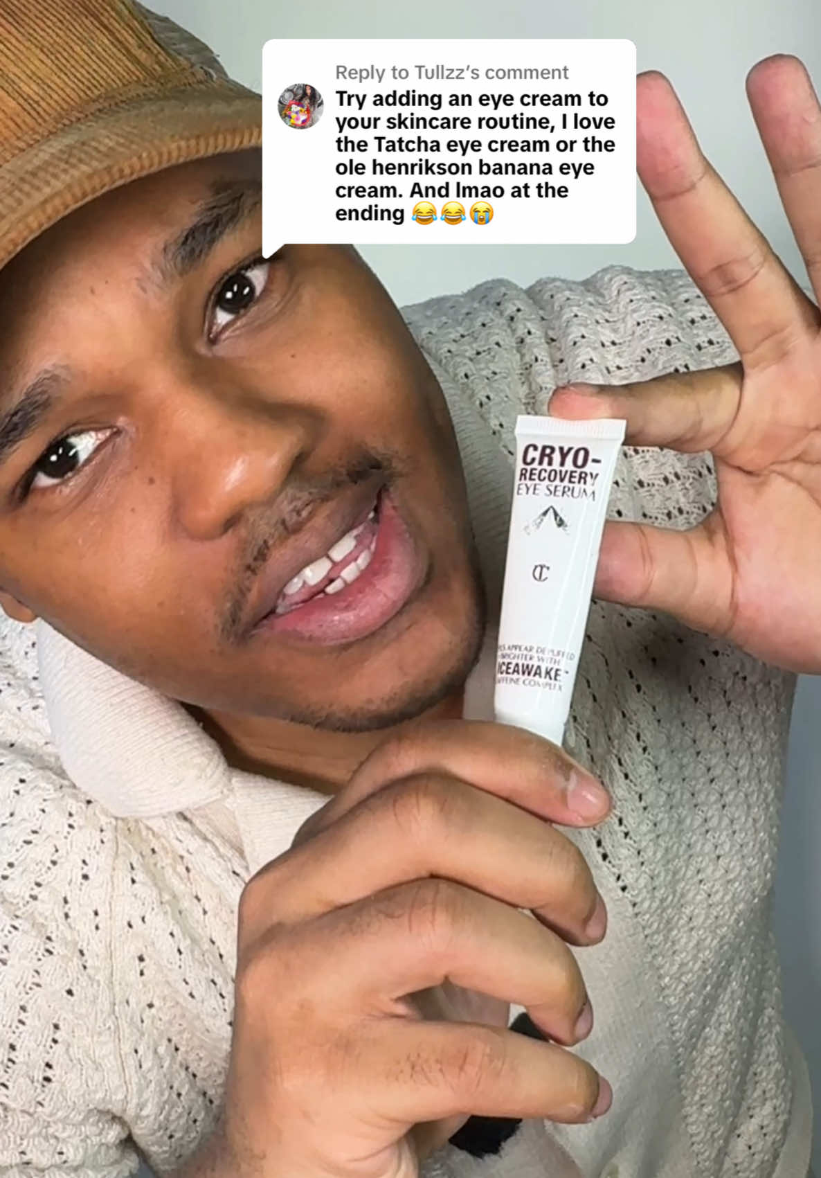 Replying to @Tullzz  when You Said Skin care Eye Cream Did you mean This @Charlotte Tilbury #skincare #menskincare #menskincareroutine #skincaretips #matureskin #charlottetilburyskincare #MentalHealth #skintok #dryskin 