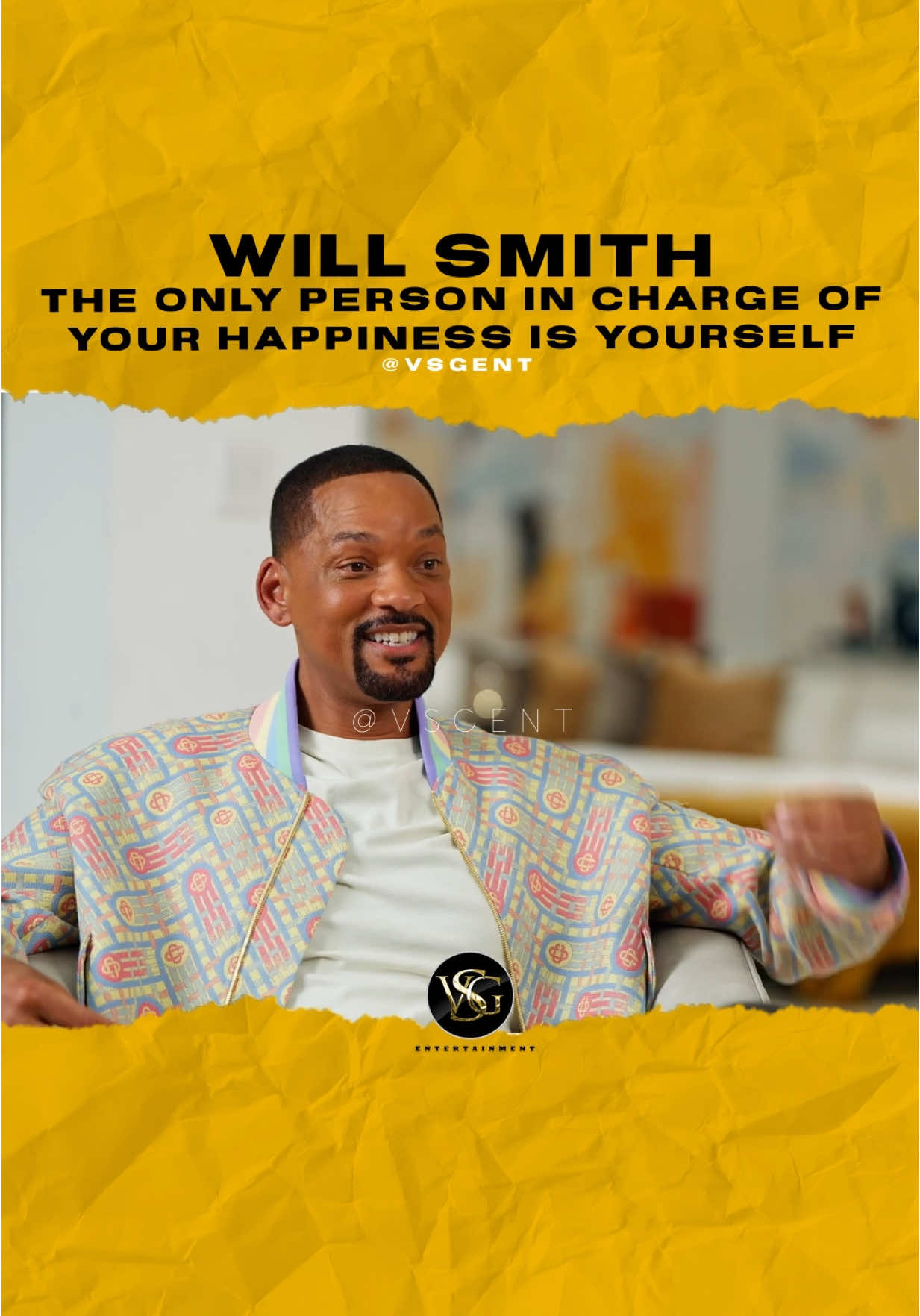 @willsmith The only person in charge of your happiness is yourself. #willsmith 🎥 @complex