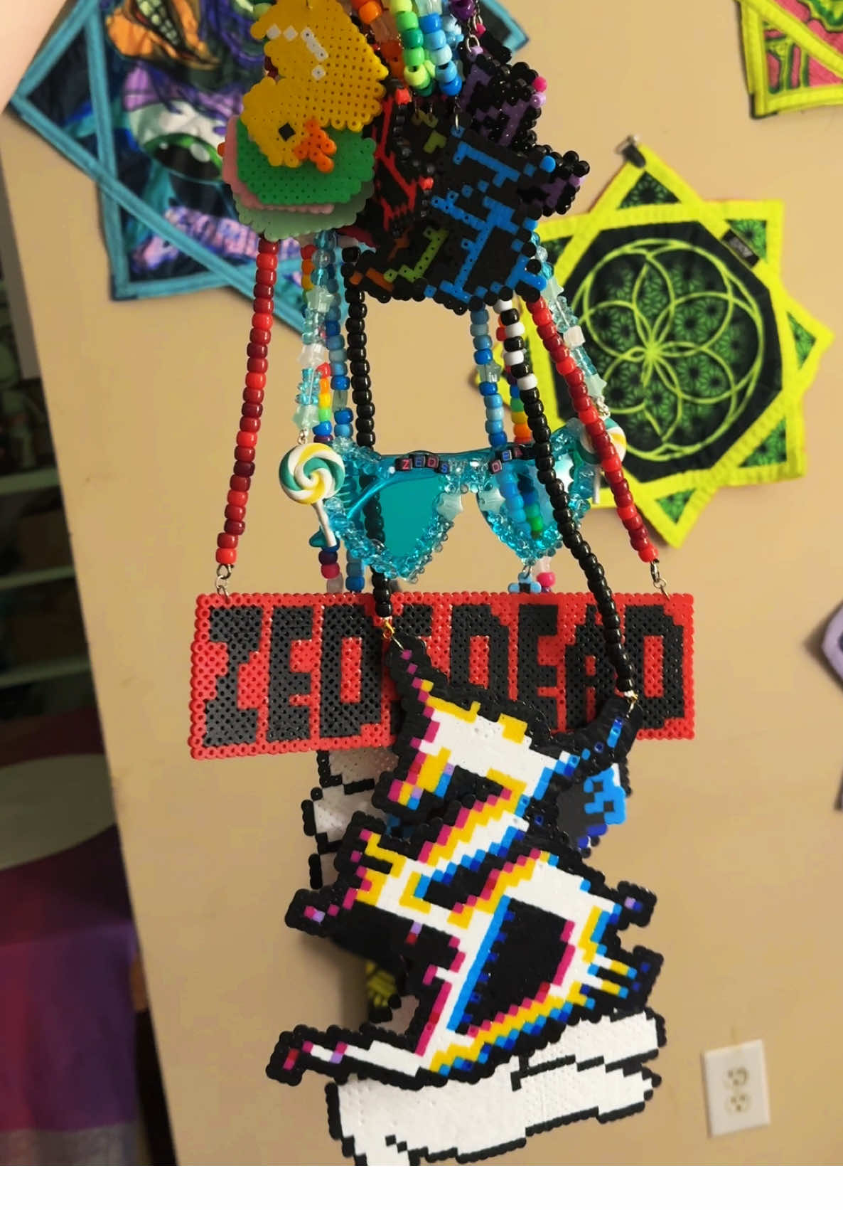 I’m so ready for @ZEDS DEAD tomorrow. 🥹🫠🫶🏻💕 #perler #perlers #perlerbeads #zedsdead #rave #raver #ravegirl #kandi #kandikid #ravetrade 